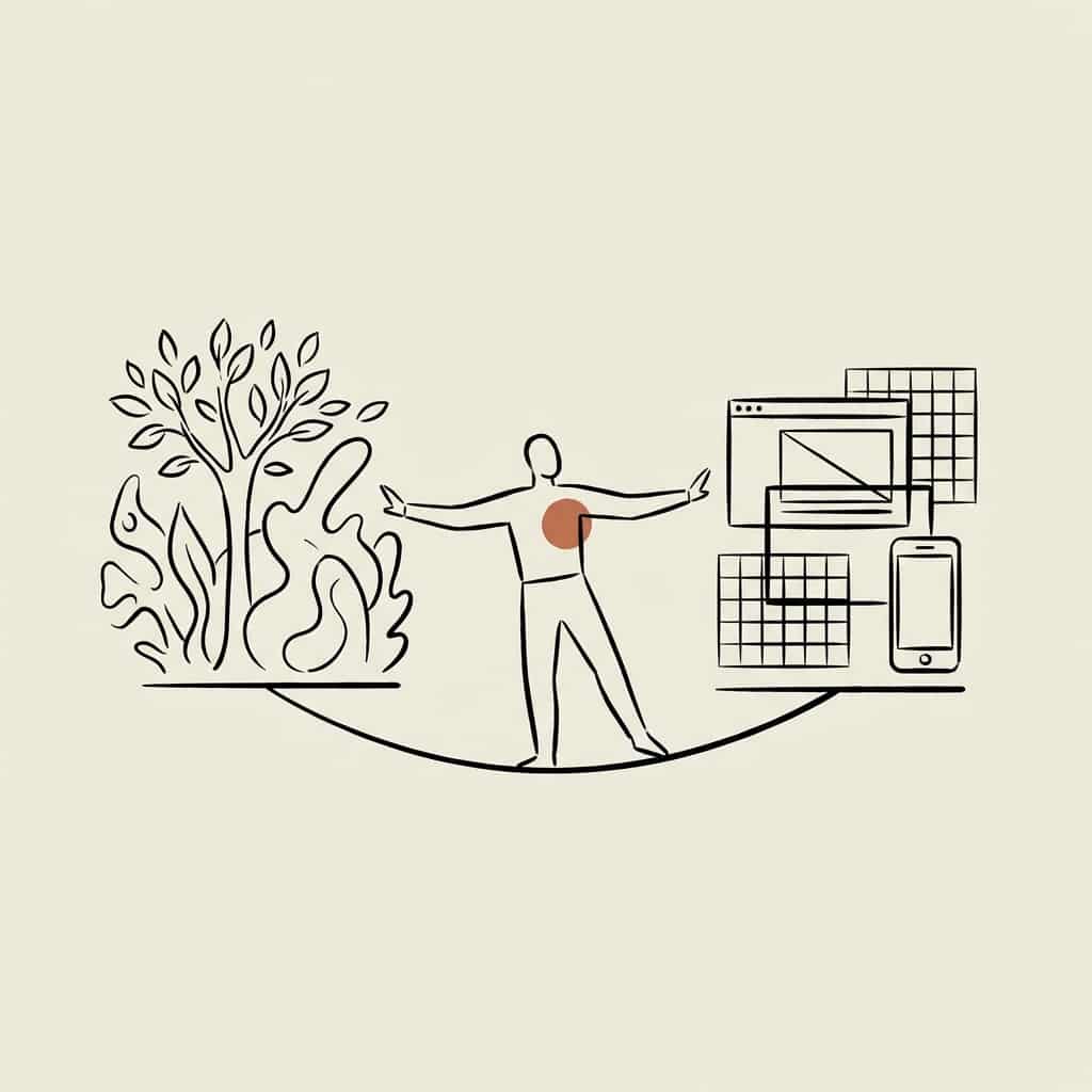 Balance between human and digital